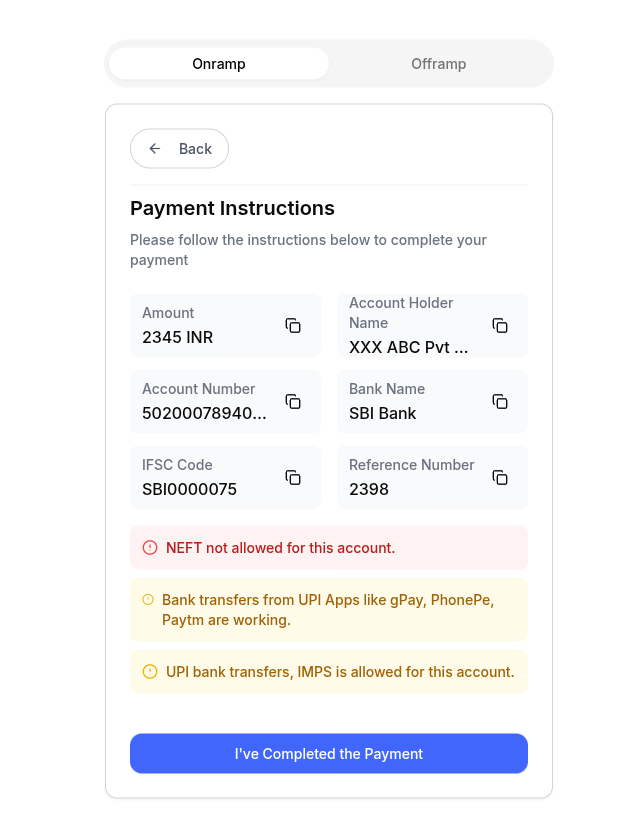 IMPS Payment Method